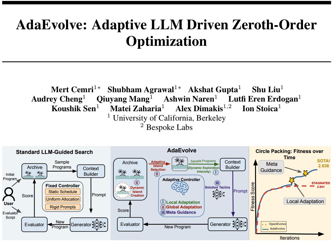 AdaEvolve paper: Adaptive LLM Driven Zeroth-Order Optimization